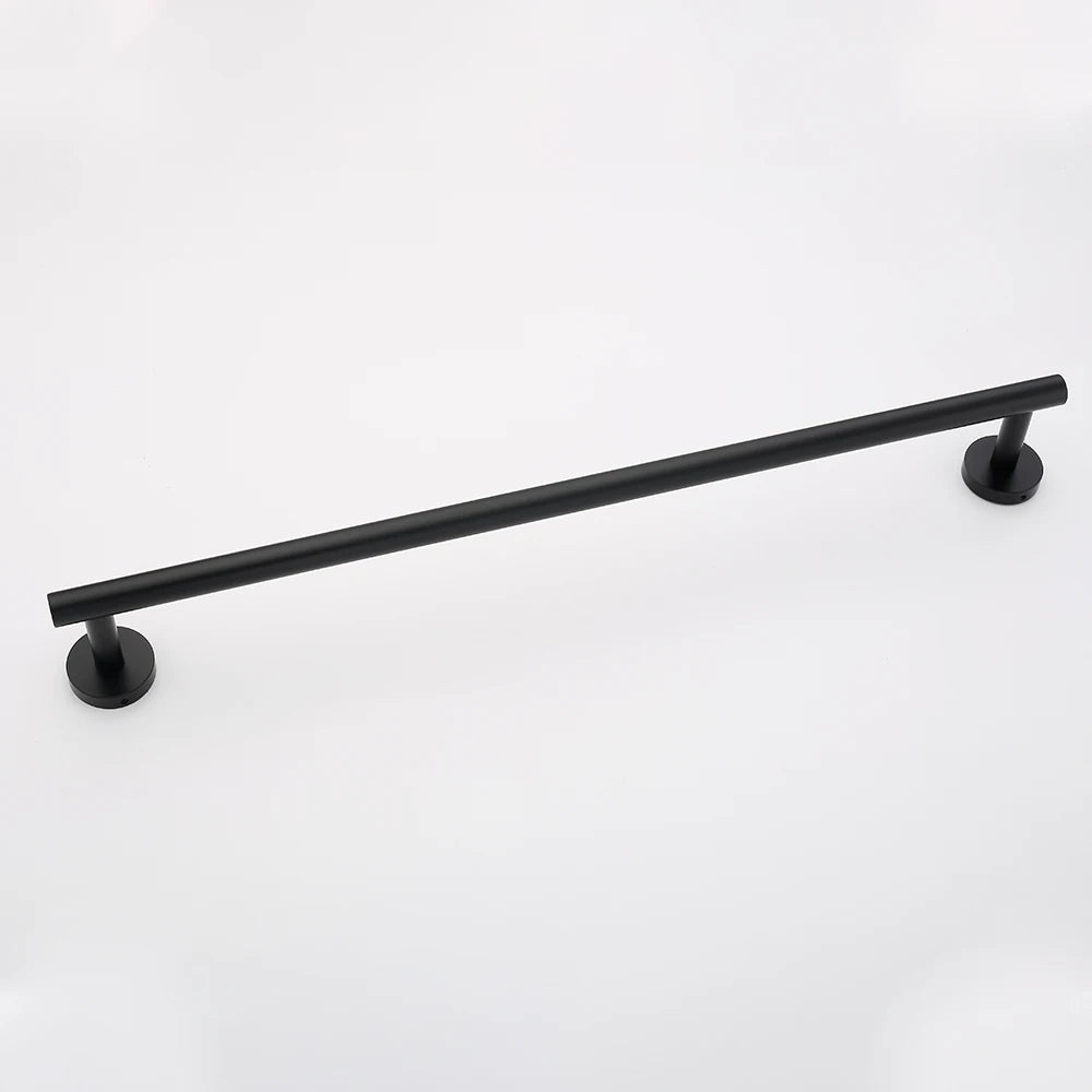 Bathroom Accessories Hardware Set Kit Towel Bar Wall Mount Matt Black Toilet Paper Holder Hand Robe Hook Hanger Stainless Steel
