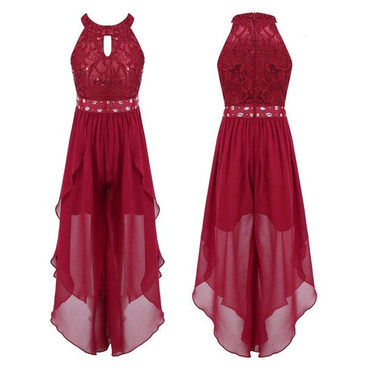 Mono de Fiesta con Detalles de Encaje - Elegancia Juvenil - Colección 2026