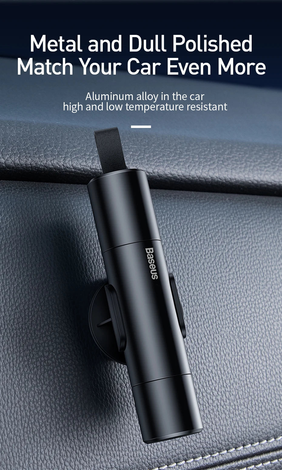 Baseus Car Safety Hammer Auto Emergency Glass Window Breaker Seat Belt Cutter Life-Saving Escape Car Emergency Tool