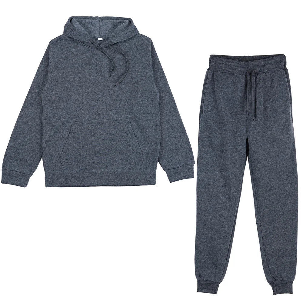 Men's Sets  Piece Clothing Set Autumn Tracksuit Patchwork Hoodie Sweatshirt Long Pant Jogger Outfit Set Men's  sportwear Suit