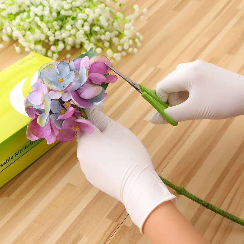 50/100PCS Disposable Nitrile Gloves Black Kitchen Gloves for Household Cleaning Dishwashing Gardening Work Beauty Tattoo Gloves