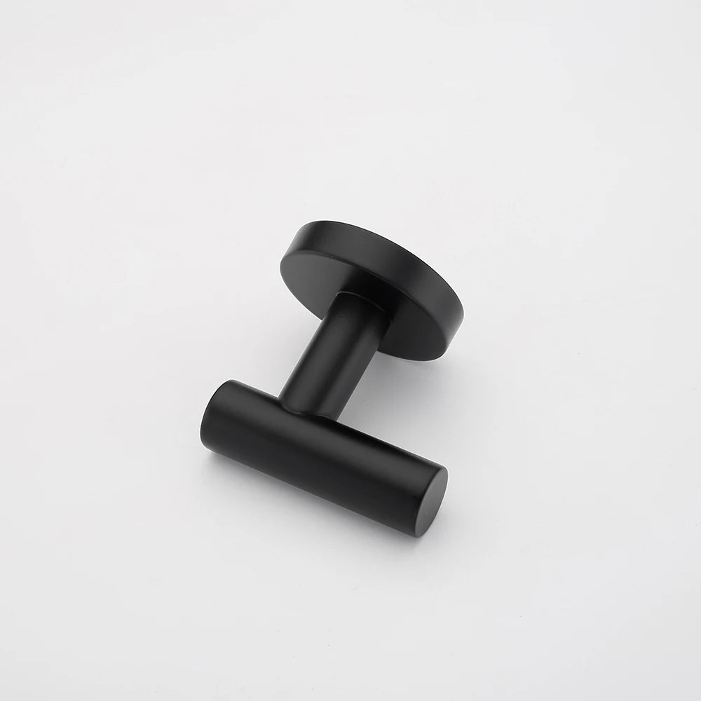 Bathroom Accessories Hardware Set Kit Towel Bar Wall Mount Matt Black Toilet Paper Holder Hand Robe Hook Hanger Stainless Steel