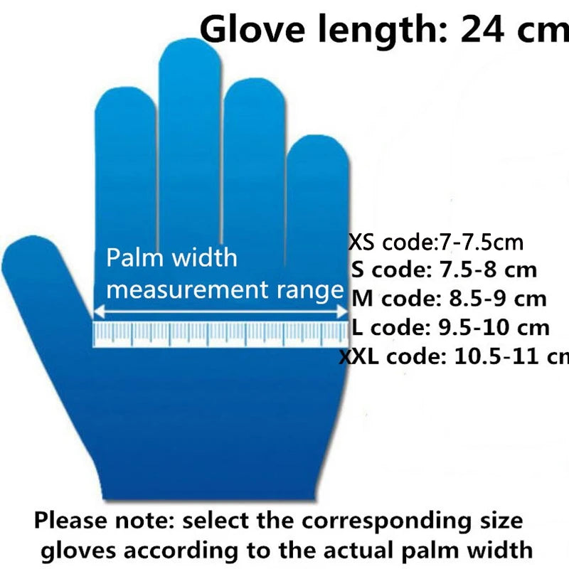 50/100PCS Disposable Nitrile Gloves Black Kitchen Gloves for Household Cleaning Dishwashing Gardening Work Beauty Tattoo Gloves