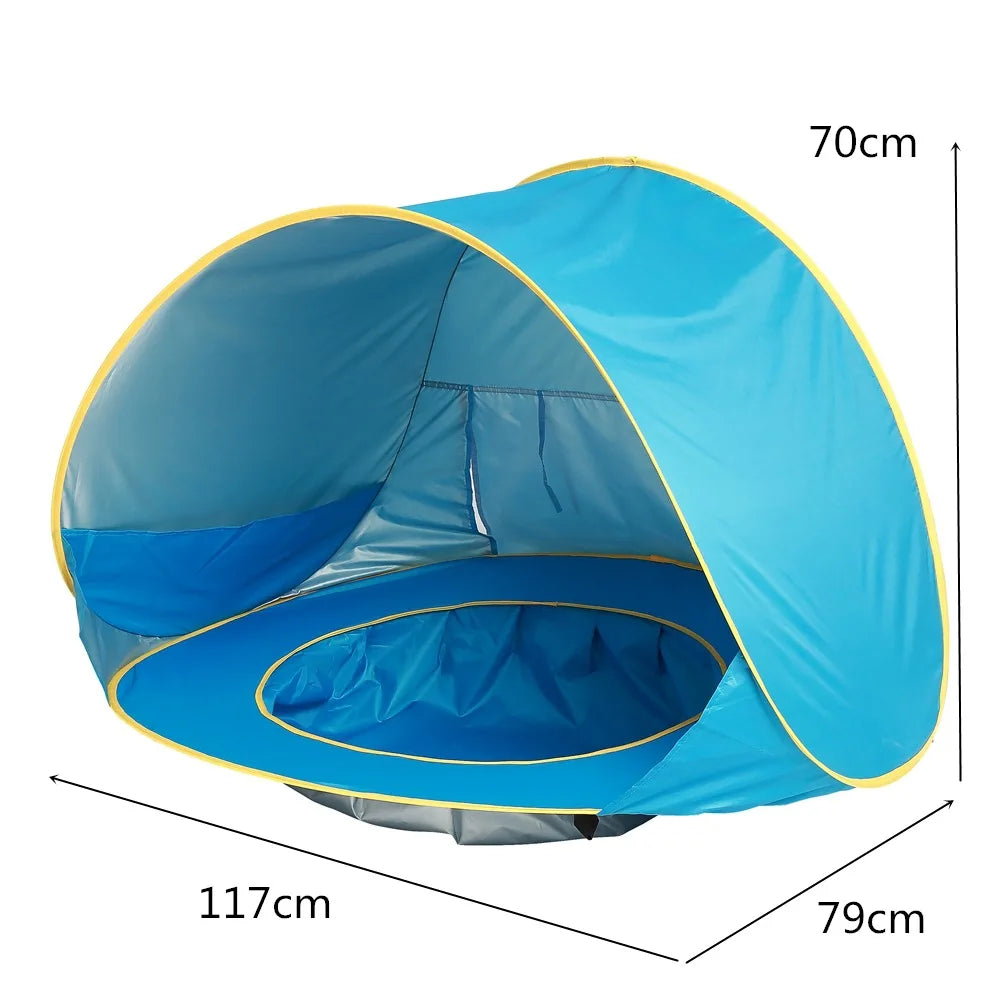 Baby Beach Tent With Pool Portable Foldable Sunshelter Waterproof Indoor Outdoor Camping Sunshade Beach Tent For Children Kids