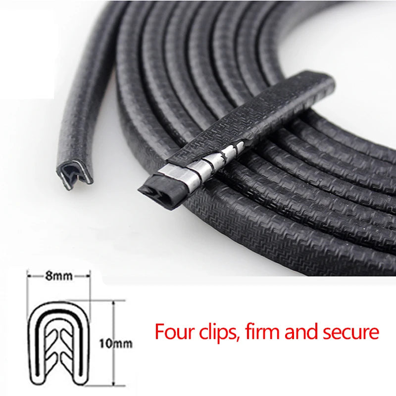 SEAMETAL Car Door Edge Scratch Protector 10M Sealing Strip Guard Trim Automobile Door Stickers Decoration Protector Accessories