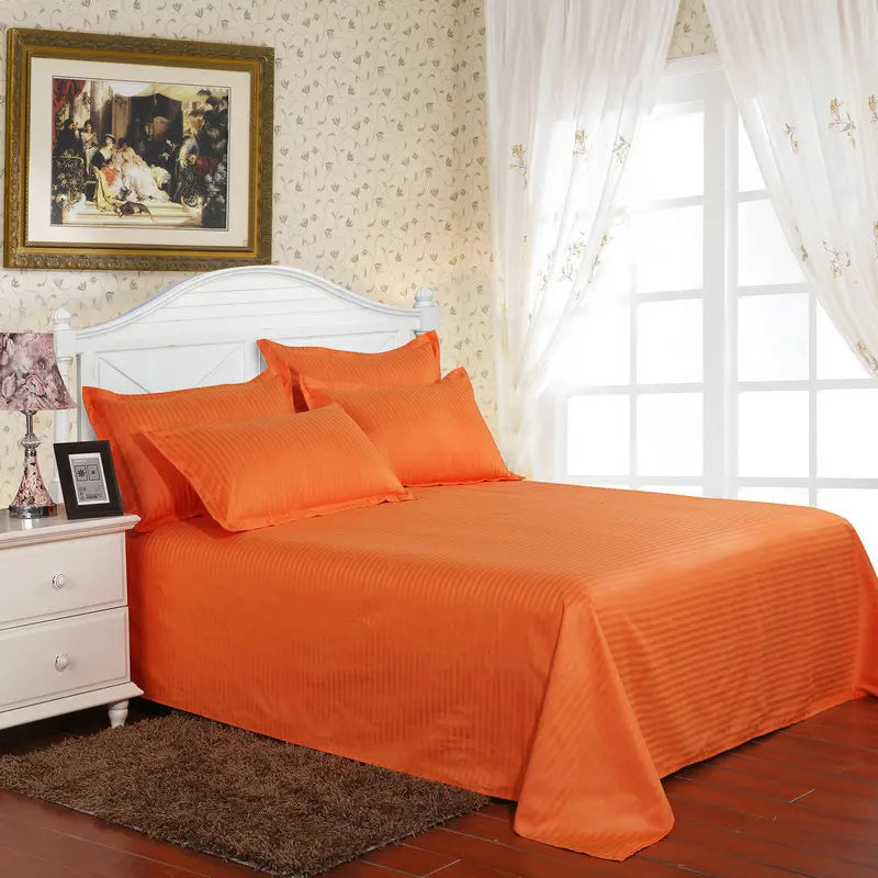 Hotel bedding white bed sheet 100% Cotton Solid color Flat sheet