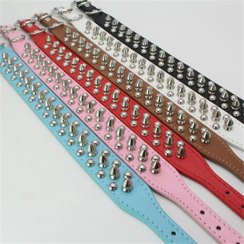 Anti-bite Spiked Studded Pet Dog Collar for Small Medium Large Dogs Sport Padded Bulldog Pug Puppy Big Dog Collars Pets Supplies