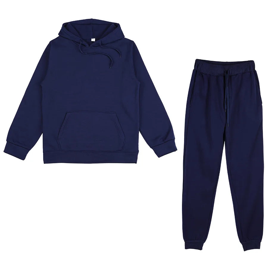 Men's Sets  Piece Clothing Set Autumn Tracksuit Patchwork Hoodie Sweatshirt Long Pant Jogger Outfit Set Men's  sportwear Suit