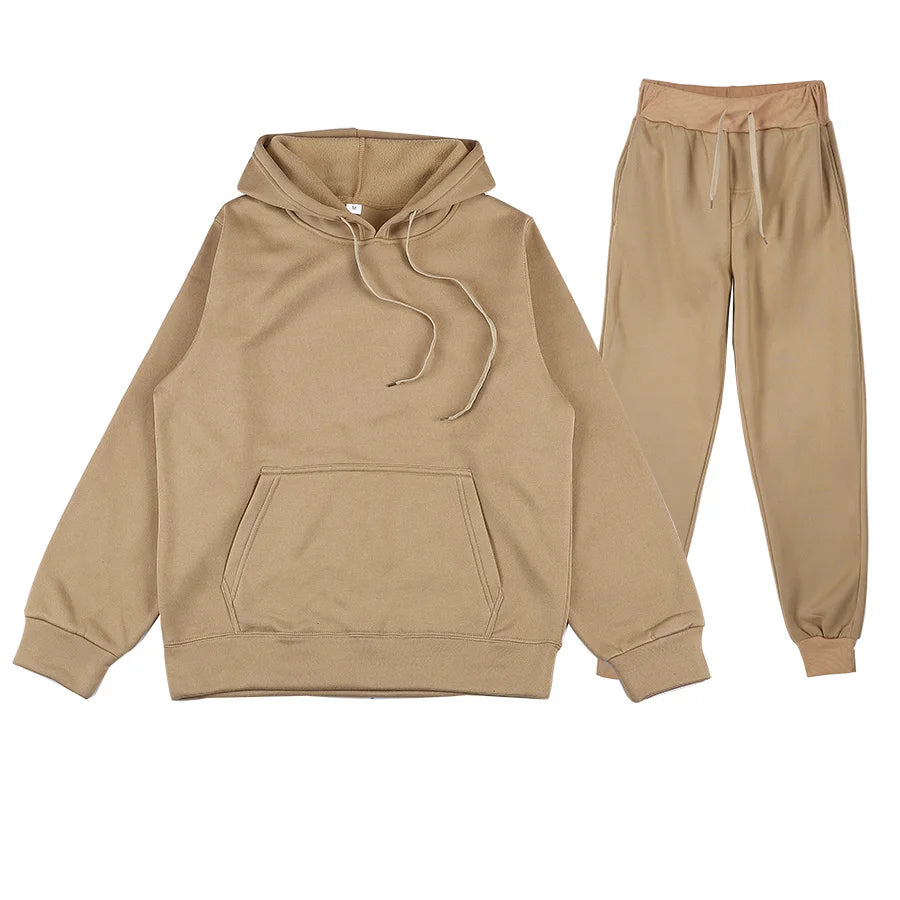 Men's Sets  Piece Clothing Set Autumn Tracksuit Patchwork Hoodie Sweatshirt Long Pant Jogger Outfit Set Men's  sportwear Suit