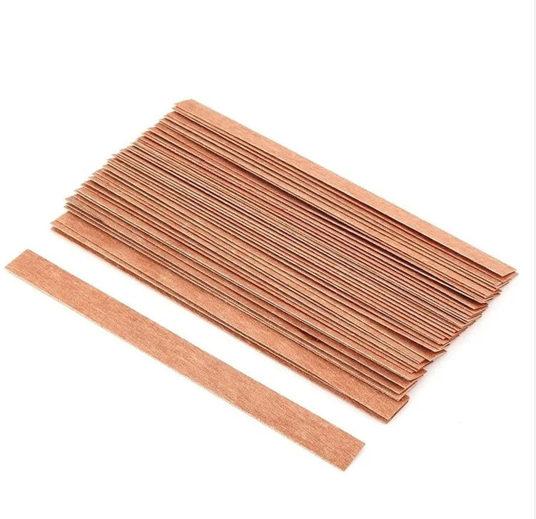 30pcs Wooden Candle Wicks Candle Making Set Wicks with Clip Base  Naturally Smokeless Wood Core for DIY Candle Jar Making Tools