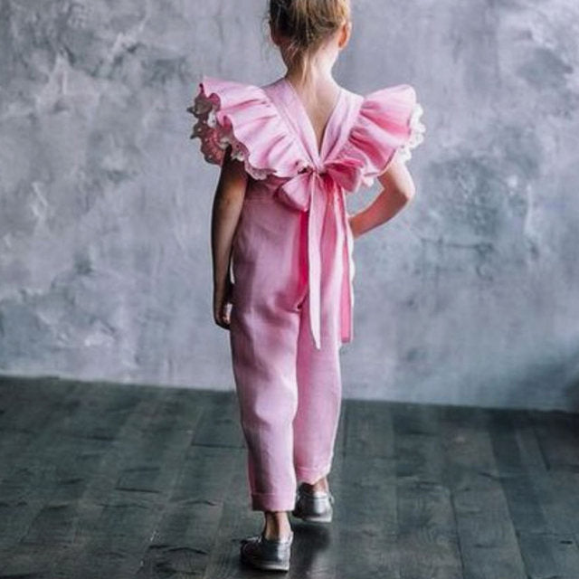Mono Rosa con Mangas Onduladas de Gran Tamaño - Colección 2026