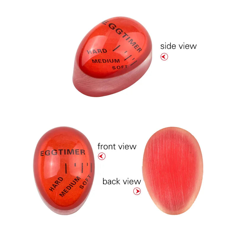 FAIS DU Egg Timer Kitchen Electronic Gadget Color Egg Cooking Changing Yummy Soft Hard Boiled Eco-Friendly Resin Red Timer Tools