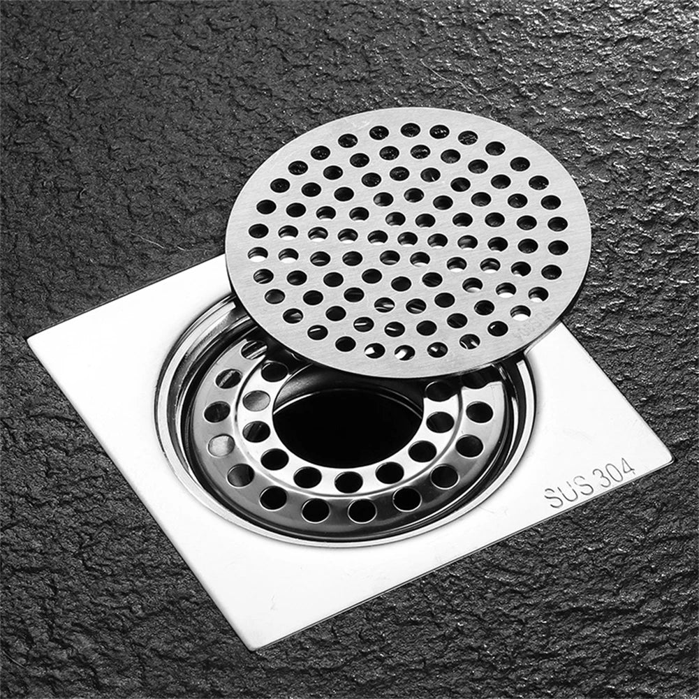 304 Stainless Steel Floor Drains Net Cover Sink Strainer With Small Drain Hole Filter Hair Catcher Stopper For Kitchen Bathroom