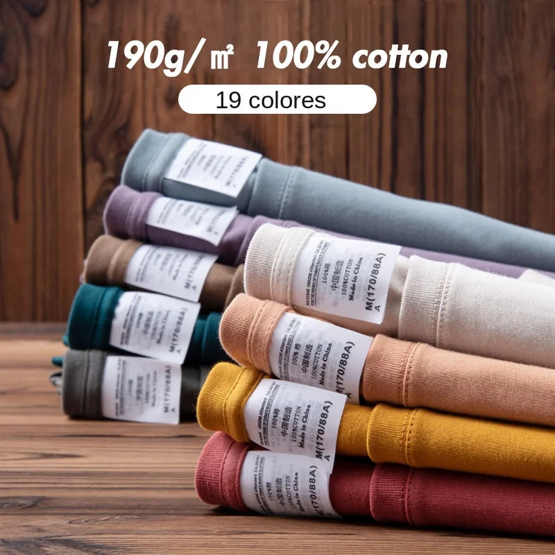 6.7oz 190gsm Combed Cotton Tees Tshirts Mens Solid Tops Woman Male Custom Team Uniform Class Clothes Summer Brand Customization