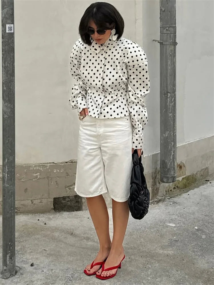 Tossy Fashion Commute 2 Piece-Set Shorts For Women Long Sleeve Patchwork Contrast Shirts Coat And Female Shorts Outfits Summer