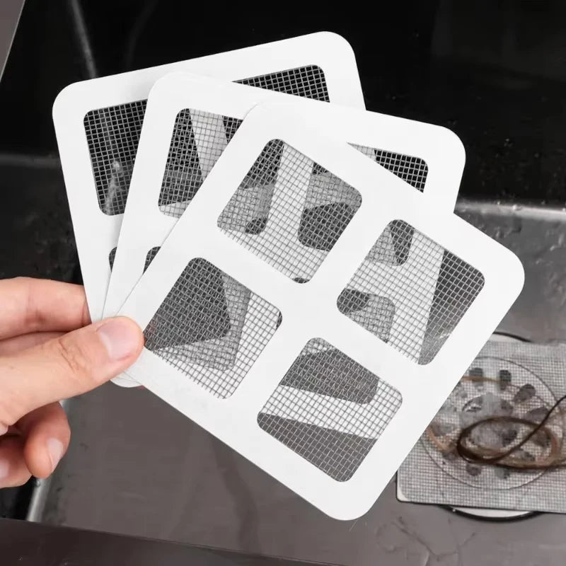 Disposable Shower Drain Hair Catcher Mesh Shower Drain Covers Floor Sink Strainer Filter Hair Stopper For Bathroom Kitchen
