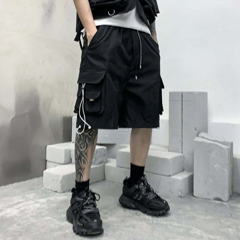 HKSH Summer Men's Workwear Shorts Trendy Brand Ins High Street Loose Outerwear Knee-length Pants Trendy Straight Pockets HK0673