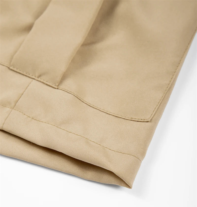 Summer Quick Dry Cargo Shorts for Men Tactical Shorts with Multi Pockets Outdoor Casual Shorts with Elastic Waistband Drawstring