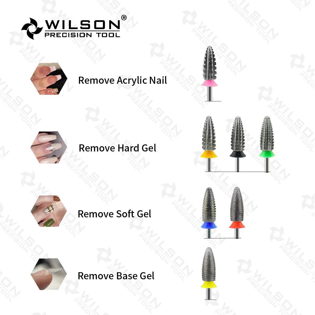 WILSON Typhoon Bits(2 Way)-Tools Nails Cutters for manicure Drill Bits nails accessories remove hard gel