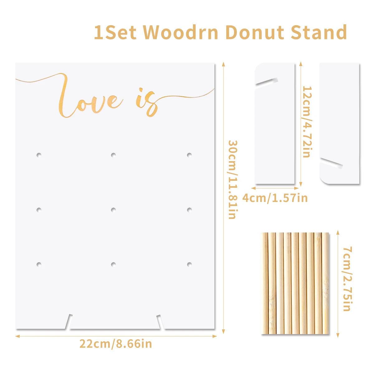 Wooden Donut Stand Wedding Decoration Wall Dessert Doughnut Table Holder Baby Shower Birthday Party Table Decor Supplies