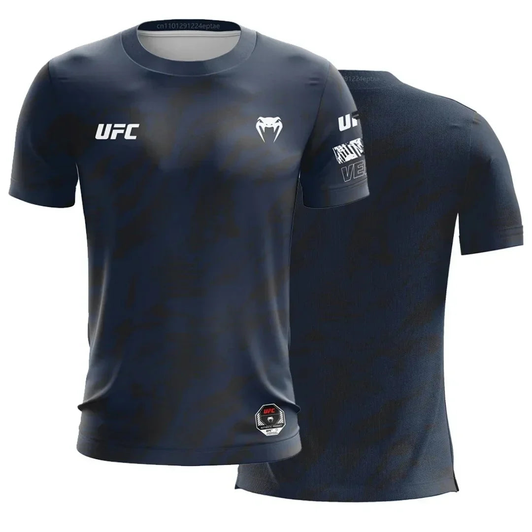 Hot Summer Selling UFC Boxing Fighting Competition Men's T-shirt Fashion Quick Drying Casual Breathable O-neck Short Sleeve Tops