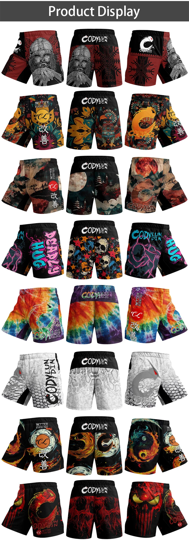 Fighting Hot MMA Training Grappling Shorts With 4-Way Stretch Fabric And Your Own Sublimation Printing MMA Shorts With Rubber