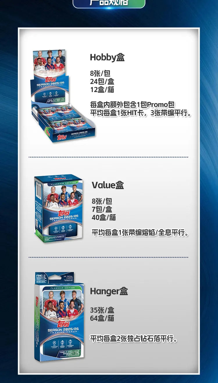 Genuine 2025-26 Topps Flagship UCC Premium UEFA Club Competitions Soccer Official Licensed Collectible Trading Cards