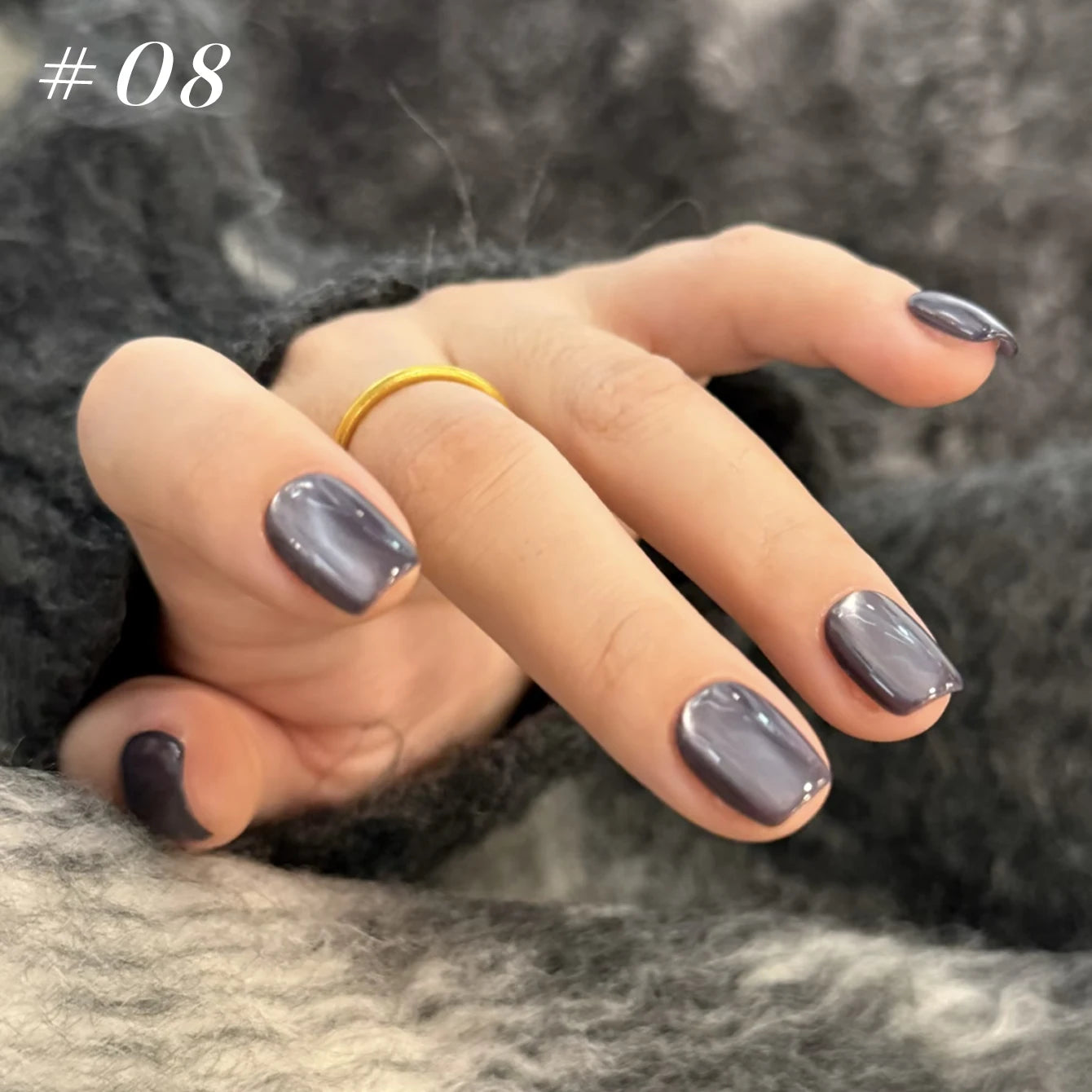 12ML 1-21pcs Toe Selling Whitening Glass Bead Cat Eye Gel Nail Polish Black Nails Nail Art Grey Cat Eye Nail Polish Cute Nails