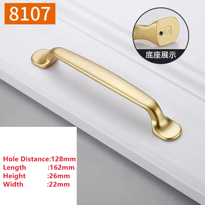 Handles Drawer Cabinet Furniture Kitchen Handles for Cabinet Knob Door Drawer Furniture Kitchen Knob Golden Simplicity Hardware