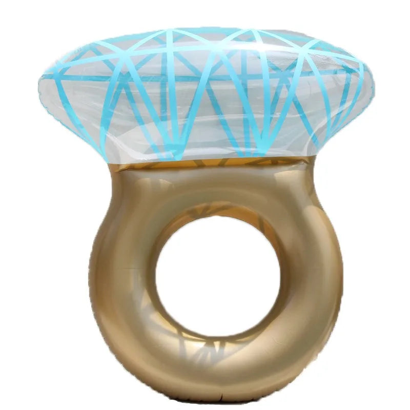 Giant Diamond Ring Design Inflatable Floating Row Pool Lounge Adult Pool Float Mattres Swimming Circle Water Pool Toys
