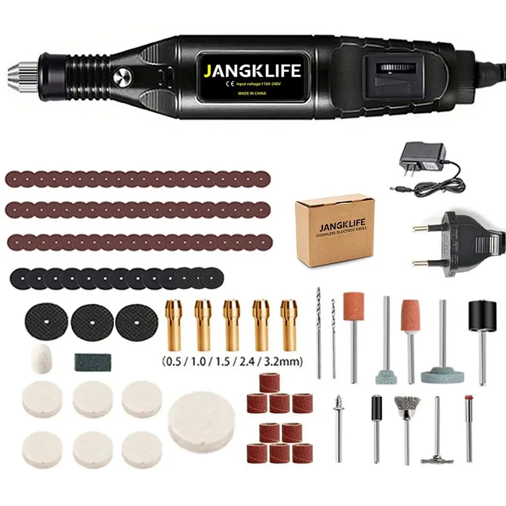 JANGKLIFE110-220V polishing and drilling, high-power grinder and 211pcs set, cutting, engraving, multi-function electric grinder