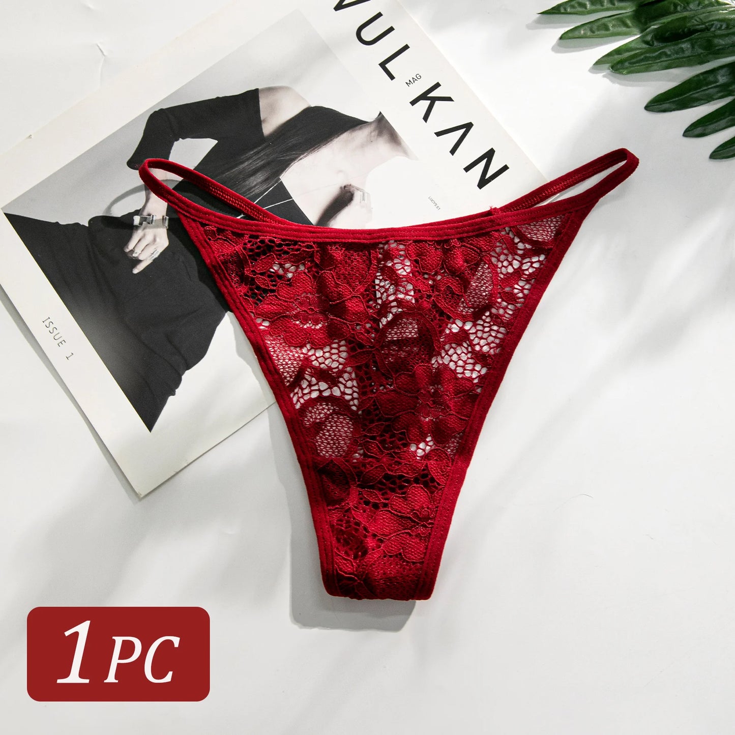 1PC Sexy Lace Semi-sheer Thong Ultra-thin Low Waist T-Back Underwear Women G-string Bikini Panties Lingerie Tanga Mujer XS-XL