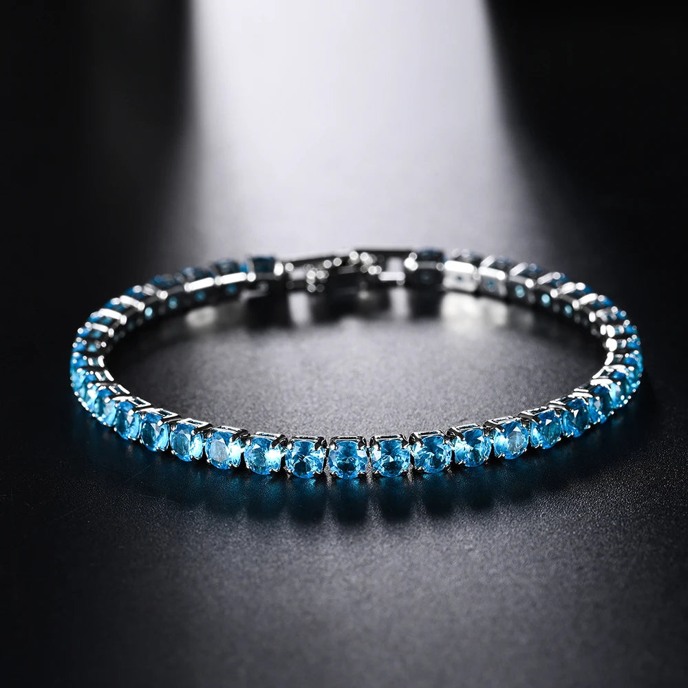 4mm Micro-inlaid Zircon Tennis Bracelet for Women 2025 New Men Bracelet Homme Jewelry Accessories Wholesale