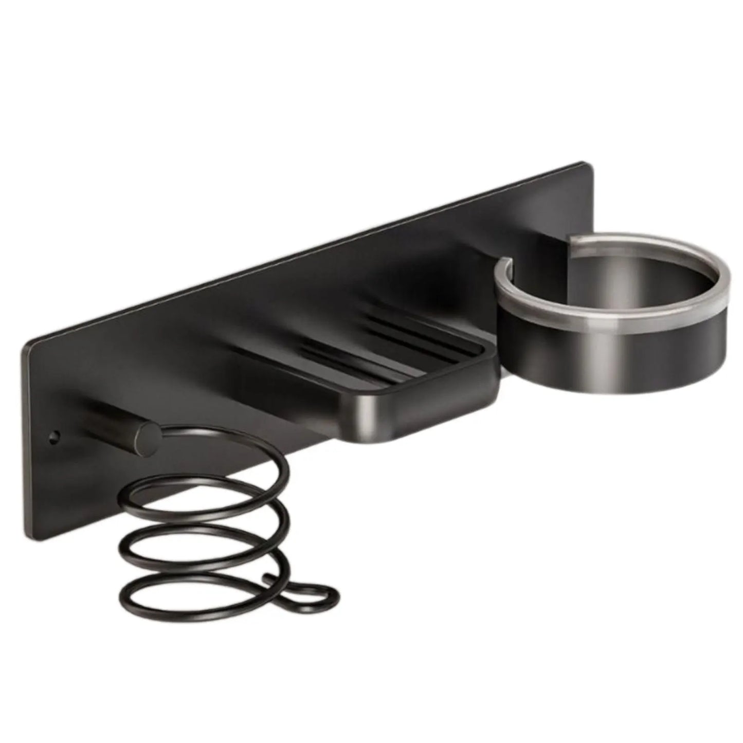 Hair Dryer Stand Electric Hair Dryer Wall Shelf With Cable Organiser Multifunctional Stable Punch-Free Hair Dryer Storage Shelf
