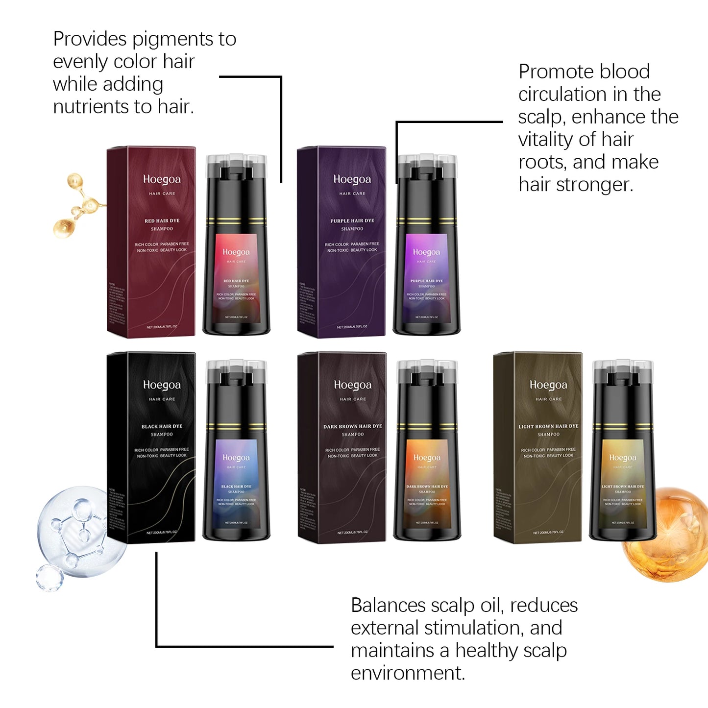 Hair Care Shampoo Series DIY Trendy Bright Long-Lasting Color Gentle Hair Nourishing and Smooth