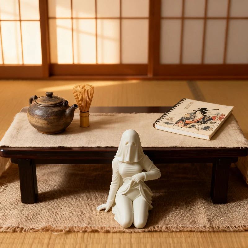 Ghost-shaped home decoration with a little belly, suitable for living room and bedroom, spooky desktop decoration, perfect for h