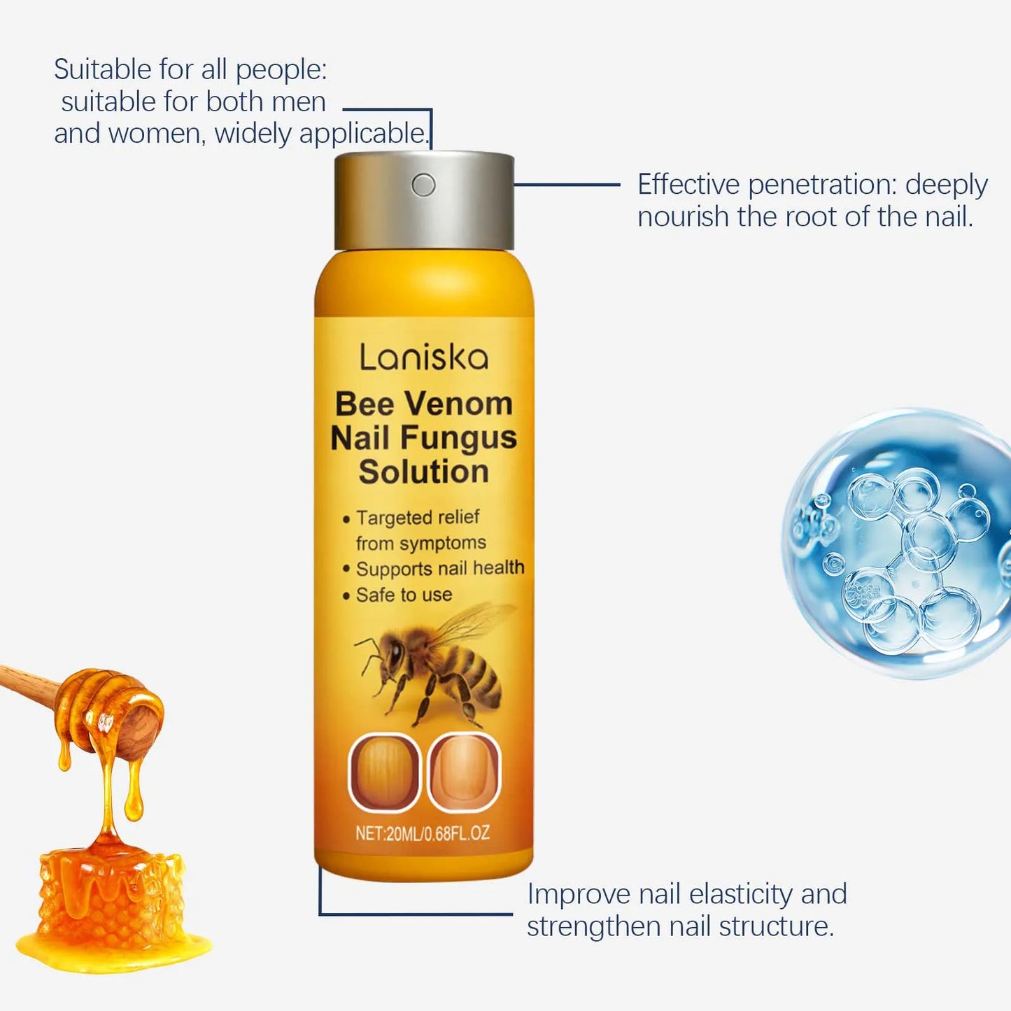 Nail Care SprayGentle daily care for hands, feet and dry nail surfaces, deeply cleanses, moisturizes and nourishes nails