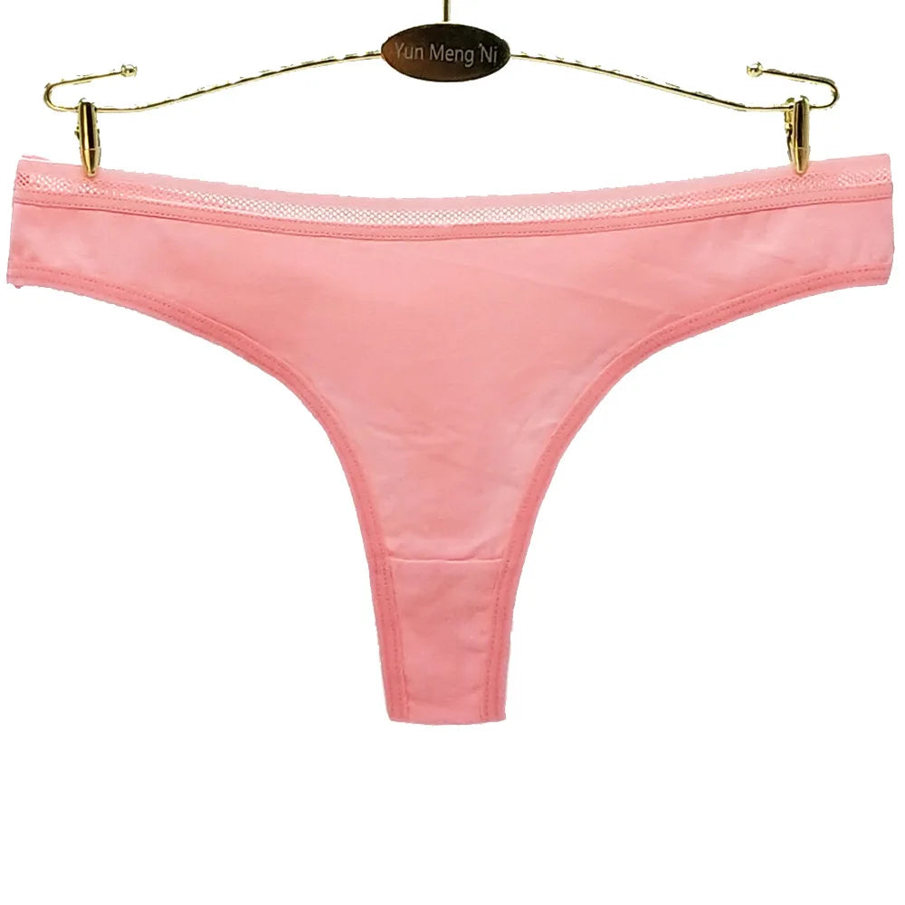 Women Thongs and G Strings Sexy Cotton Panties Ladies Underwear Tanga Mujer String Femme Lingerie 5 pcs/lot