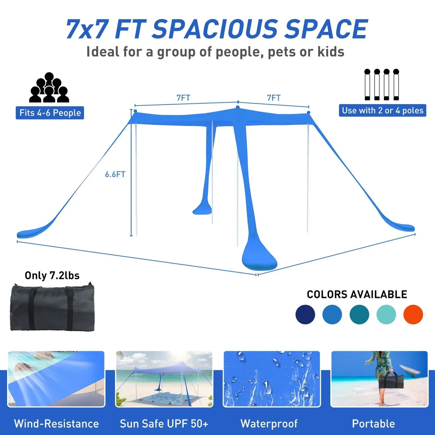 Sunshade Beach Tent Sunscreen Vacation Tent Beach Party   Carpas Para Jardin Umbrella  Beach Awning Tent Sun Protection