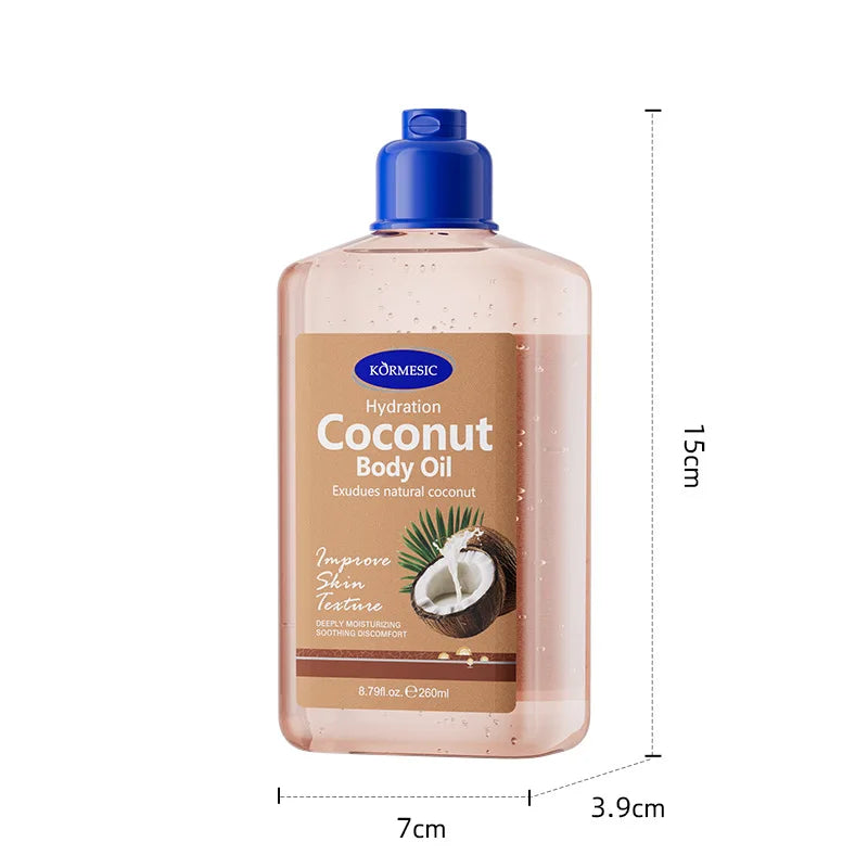 Coconut Body Oil Moisturizing Essence, Long-Lasting Nourishing  Skincare Oil, Non-Greasy Body Care Oil for Women Daily Use