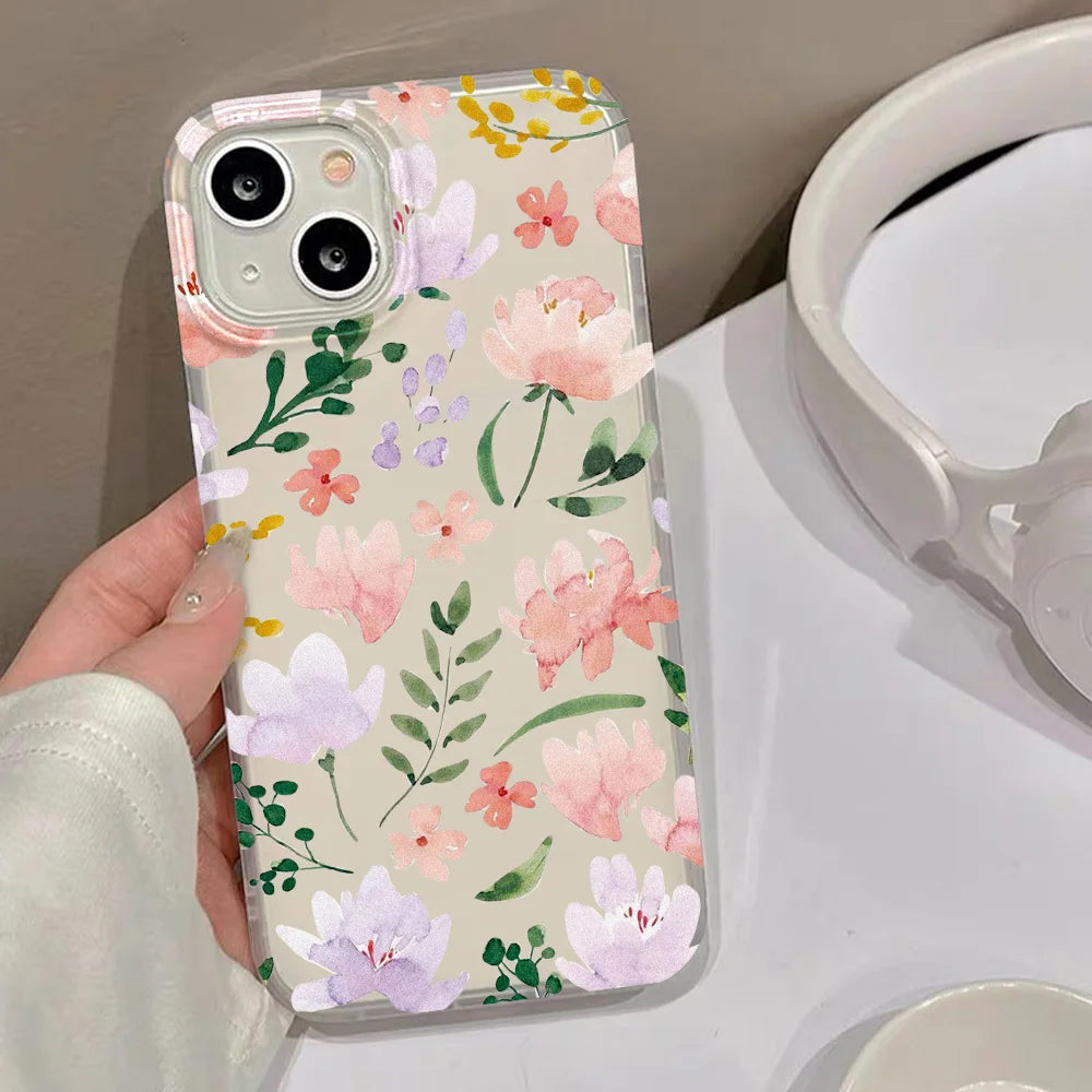 Transparent Matte Cases For iPhone 17 16 15 Case iPhone 16 Pro Max 15 14 12 11 13 Air Fundas Shockproof Cover Soft Phone Bumper