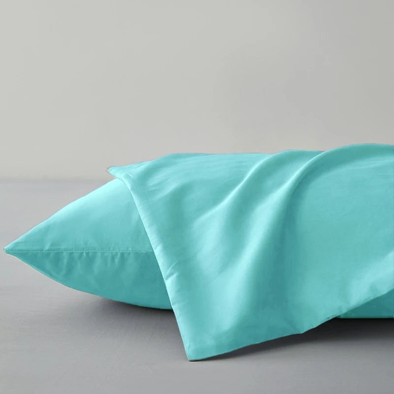 kuup 2pcs Pure Color Polyester Pillowcases Comfortable Breathable Simple European Style Pillowcases Bedding Accessories