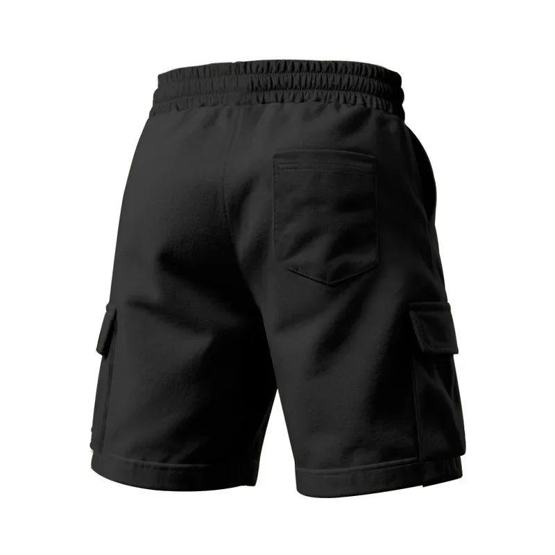 Sports five-point pants men's summer breathable and skin-friendly loose squat jogging casual multi-pocket tooling shorts