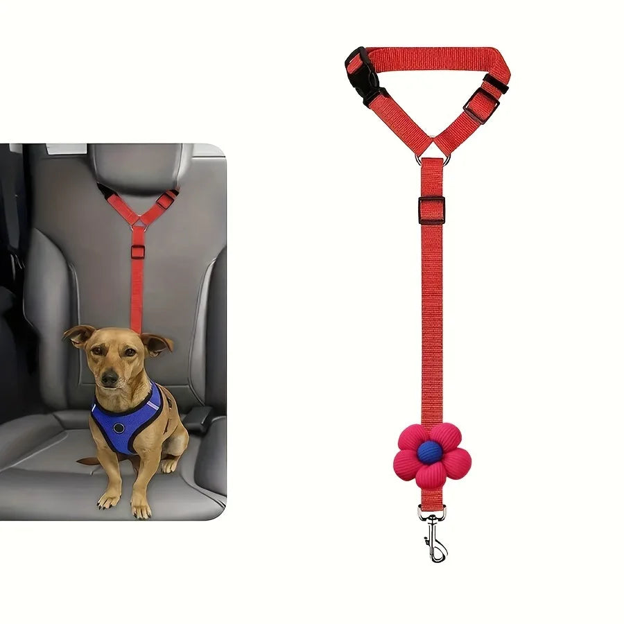 Pet Collars Car Pet Retractable Leash Dog Cat Safety Rope Adjustable Traction Rope Fixed on Car Headrest Travel Outdoor Walking