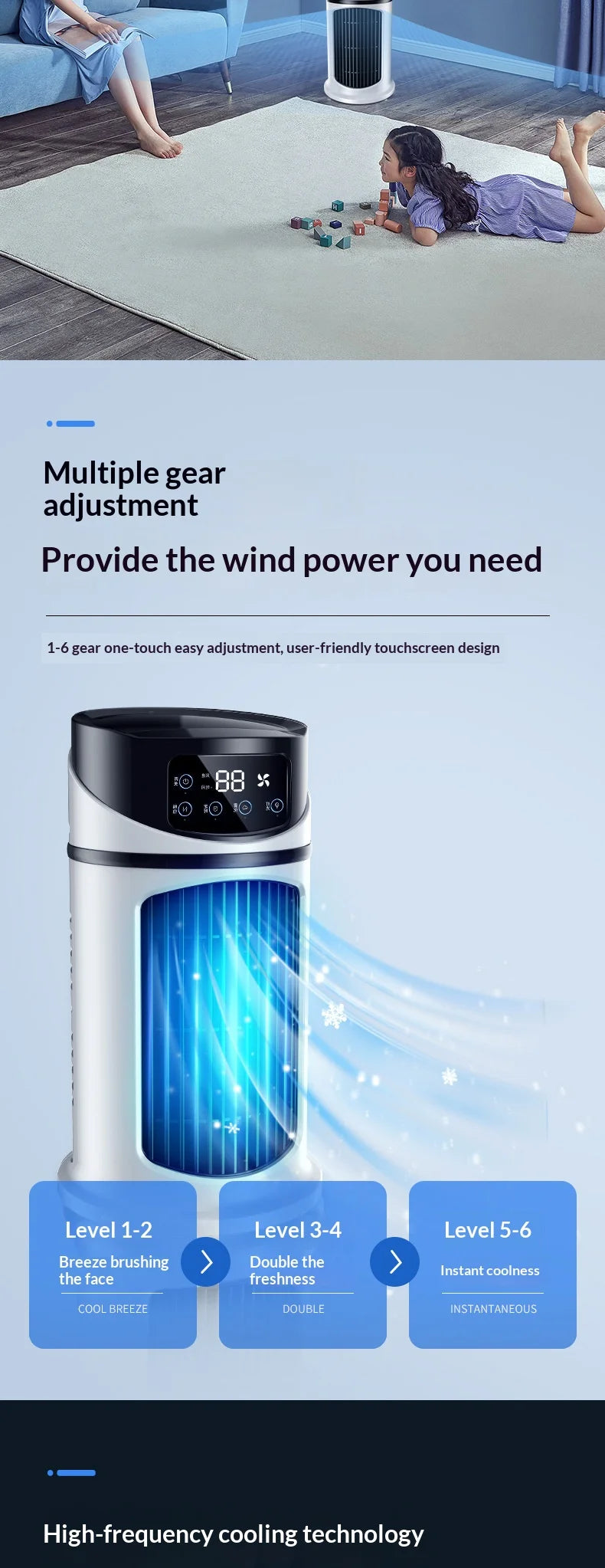 Portable Mini Air Conditioner Air Cooler Fan Water Cooling Fan Air Conditioning Air Cooler For Office Mobile Air Conditioner