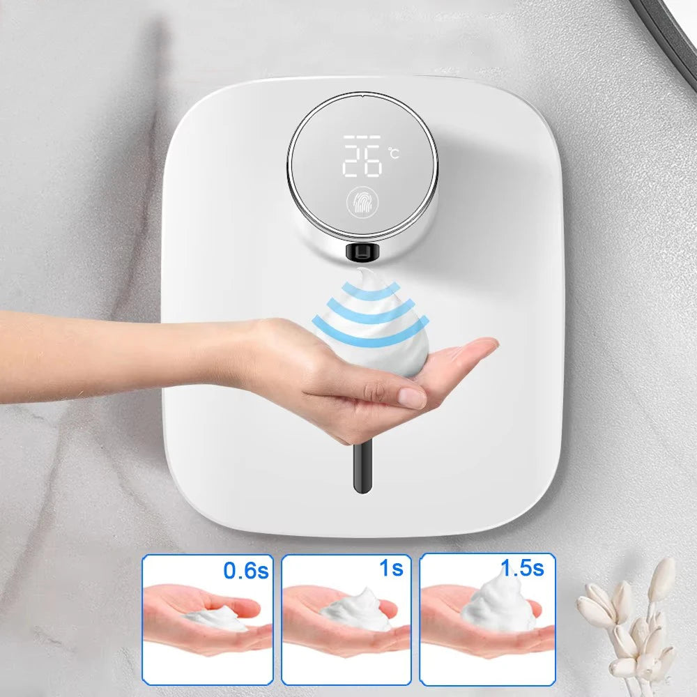 Wall-Mounted Soap Dispenser Rechargeable Digital Temperature Household Hotel Automatic Soap Foam Dispenser Kitchen Accessories