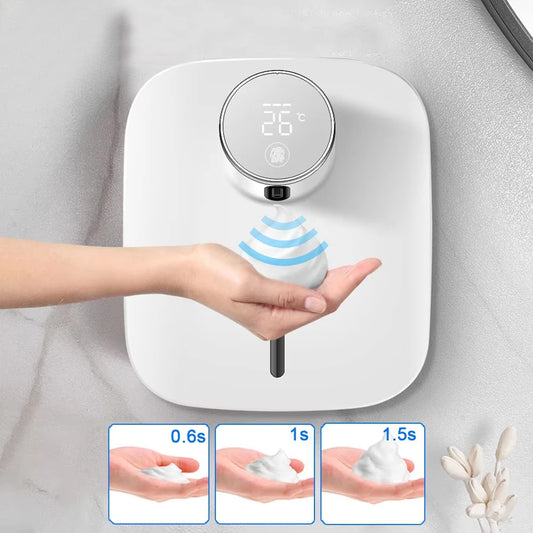 Wall-Mounted Soap Dispenser Rechargeable Digital Temperature Household Hotel Automatic Soap Foam Dispenser Kitchen Accessories