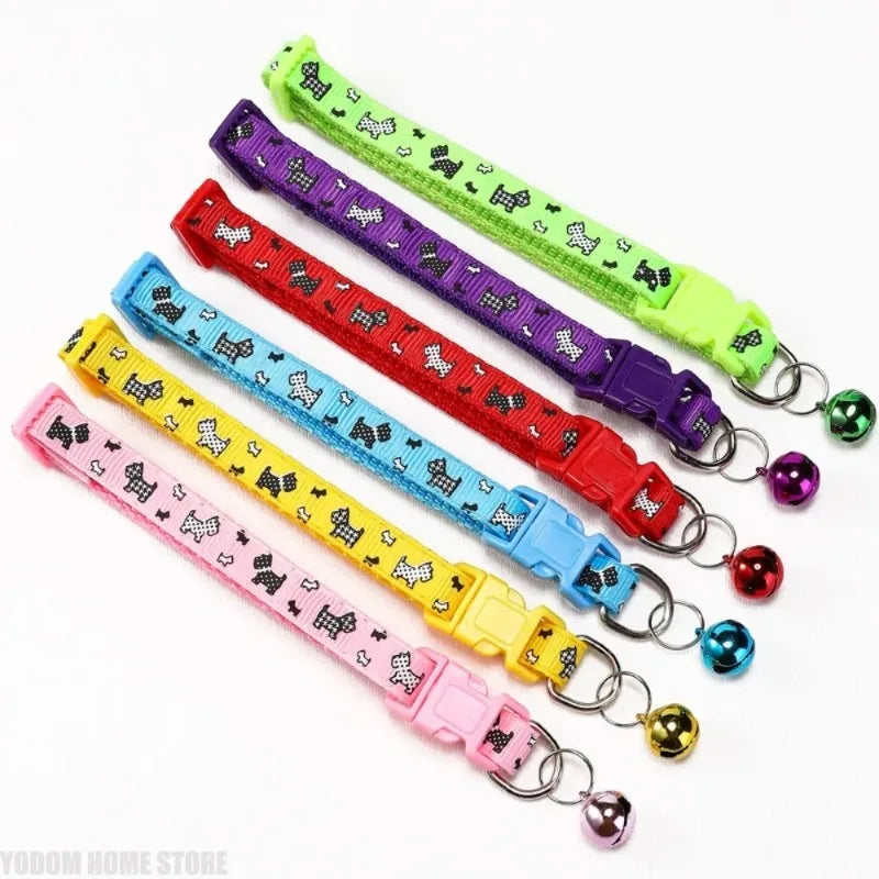 Pet Collar Universal for Cats and Dogs, Adjustable Size, Cute Pattern, Sturdy and Durable Small Cat and Dog Collar