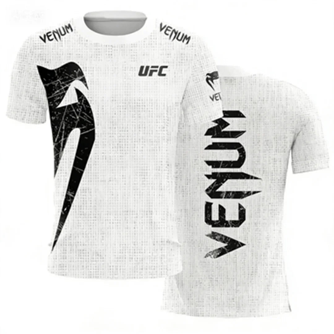 Hot Summer Selling UFC Boxing Fighting Competition Men's T-shirt Fashion Quick Drying Casual Breathable O-neck Short Sleeve Tops