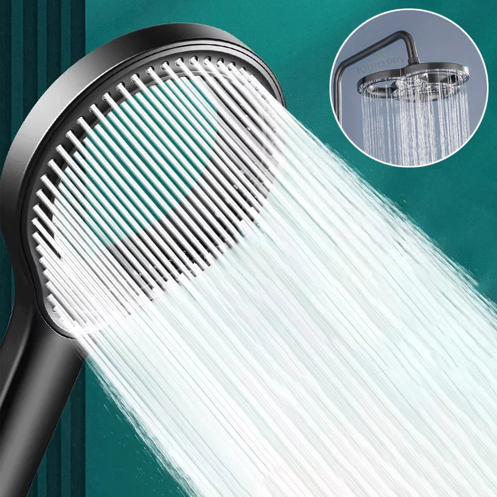 High Pressure Shower Head Overhead Large Water Flow Rainfall Shower Head Set Ring Design Spray Hotel Bathroom Accessories